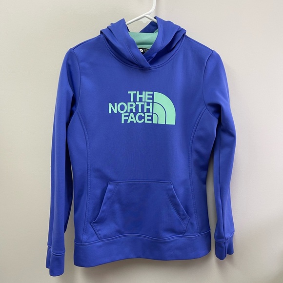 The North Face Tops - The North Face Vibrant Blue Hoodie Pullover Sweatshirt